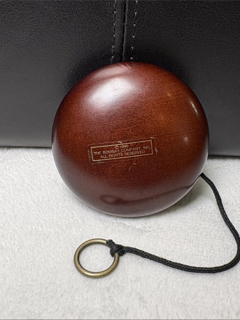 Vintage 1996 The Bombay Company Cherry Wood & Brass Executive Yo-Yo Collectible